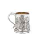 A Queen Anne / George I Britannia standard silver mug, London circa 1715, maker’s mark obliterated