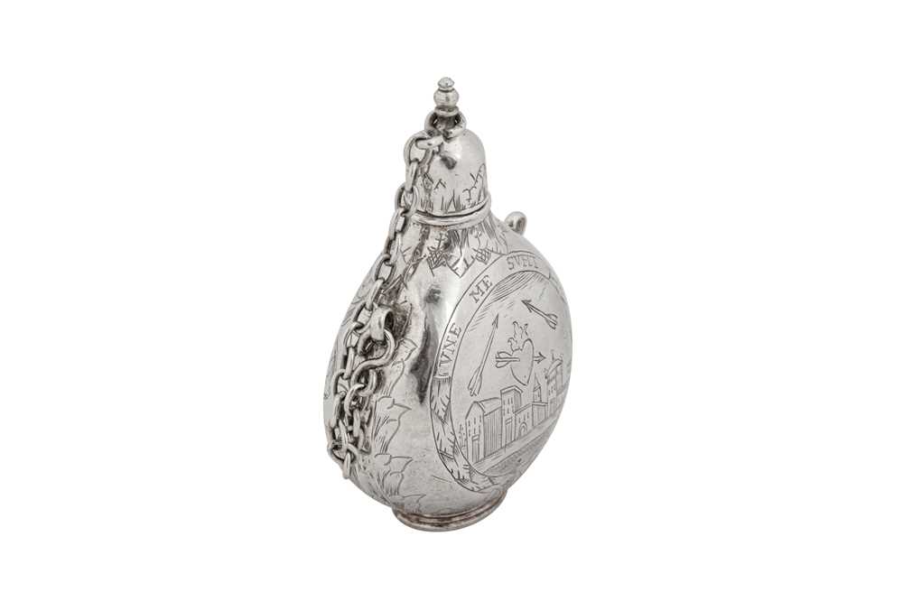 A Charles II late 17th century unmarked silver scent or casting bottle, circa 1680 - Image 2 of 3