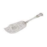 An early 19th century Chinese Export silver fish slice, Canton circa 1830 mark of Khecheong