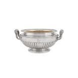 A George III sterling silver twin handled sugar bowl, London 1816 by William Burwash