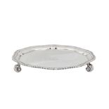 An early George III sterling silver salver, London 1762 by Charles Frederick Kandler