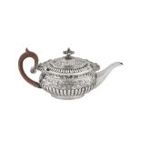 A George III sterling silver teapot, London 1813 by Samuel Hennell & John Edward Terry