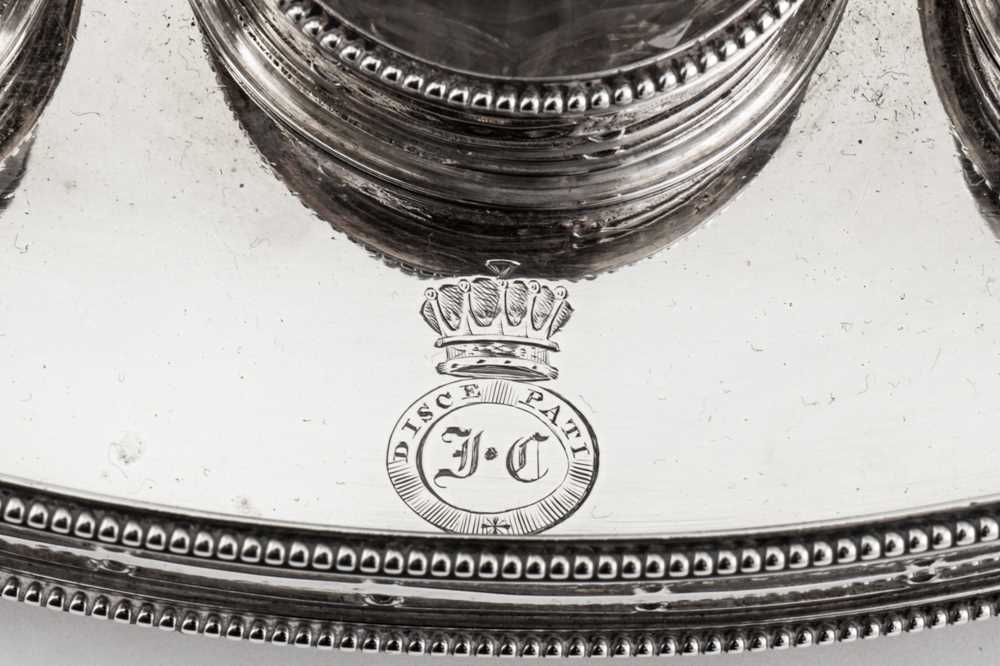 A George III sterling silver inkstand, London 1798 by Burridge Davenport - Image 3 of 4