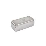 A William IV sterling silver snuff box, London 1833 by Charles Riley and George Storer