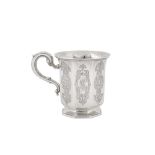 A Victorian sterling silver christening mug, London 1863 by William Smily