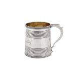 A William IV sterling silver christening mug, London 1830 by Richard Pearce and George Burrows