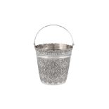 A mid-20th century Persian (Iranian) silver ice bucket, Isfahan circa 1950 mark of Hussain Parvaresh