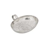 A George III provincial sterling silver ‘West Country’ lemon strainer Exeter circa 1770 by Jason Hol