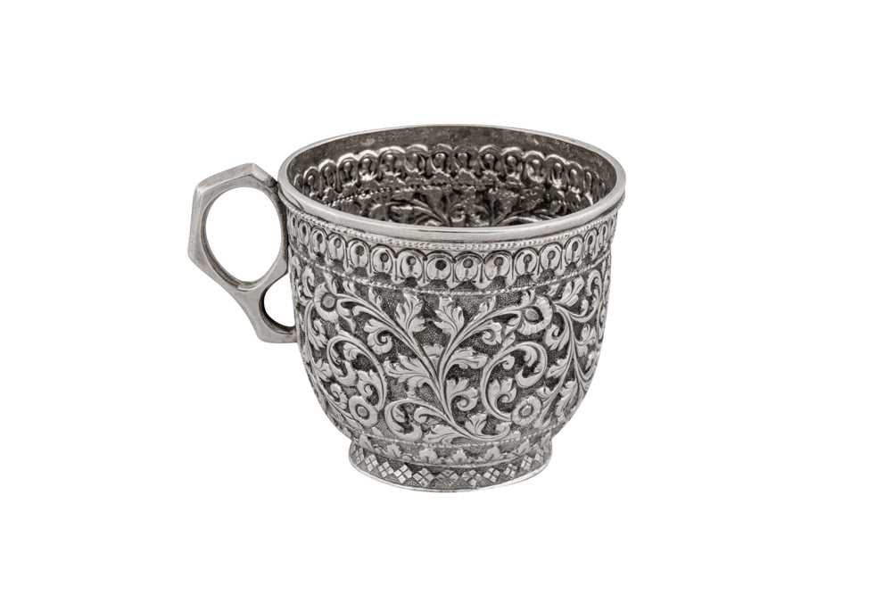 A late 19th / early 20th century Anglo – Indian silver christening mug or cup, Cutch circa 1900, mar - Image 3 of 4