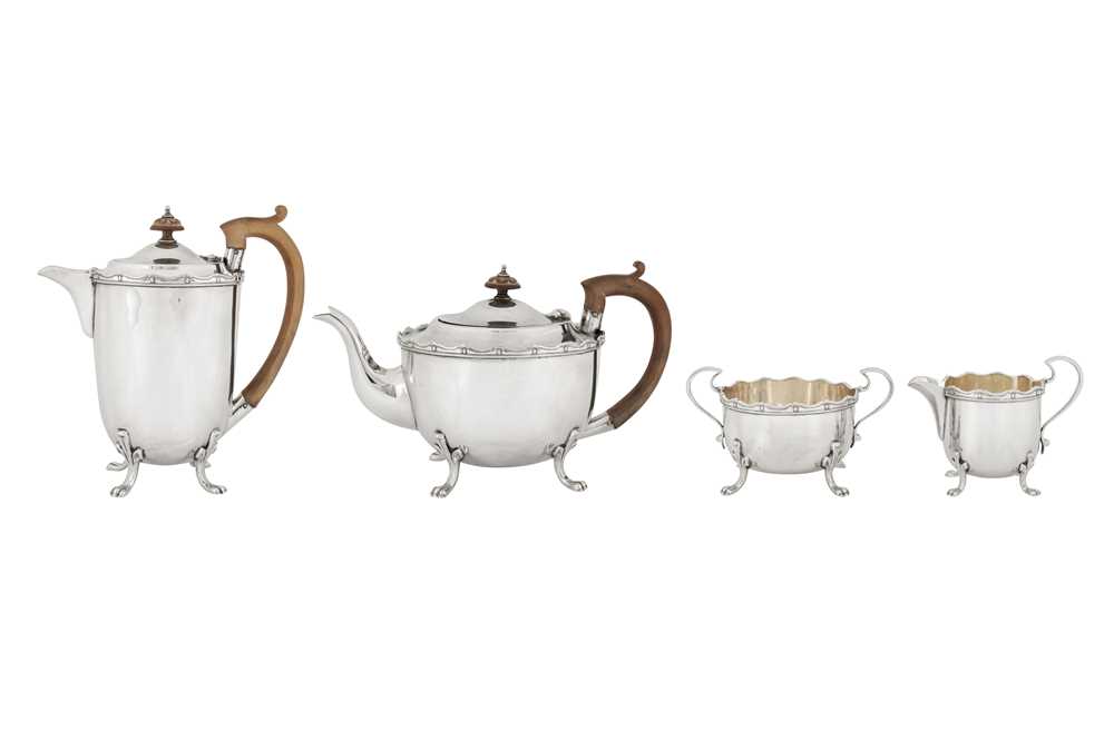 A George V sterling silver four-piece tea and coffee service, Sheffield 1933/34 by Cooper Brothers - Image 2 of 5