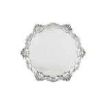 A rare mid-18th century American Colonial silver salver, Boston circa 1750 by William Simpkins (1704