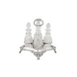 A George IV sterling silver sauce bottle cruet, Sheffield 1824 by Thomas, James and Nathaniel Creswi