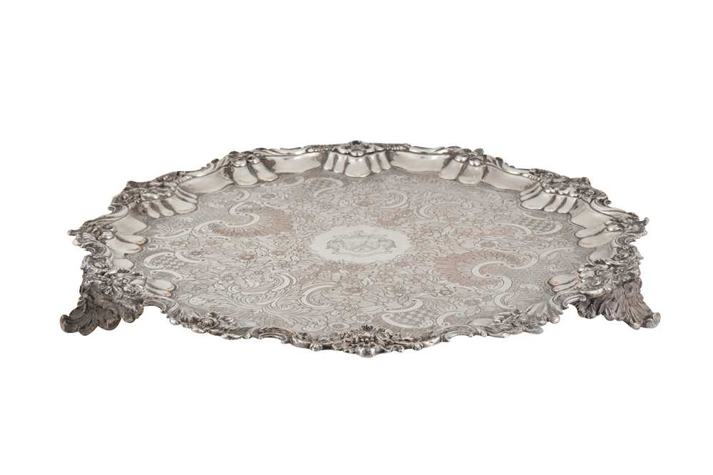 A large George IV Old Sheffield Silver Plate salver, Sheffield circa 1825 - Image 2 of 3