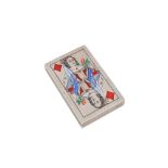 An Alexander II mid-19th century Russian 84 zolotnik novelty silver and enamel snuff box, Moscow 186