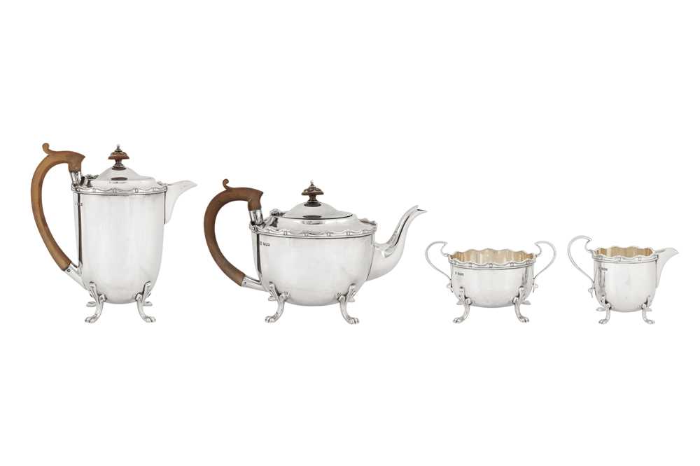 A George V sterling silver four-piece tea and coffee service, Sheffield 1933/34 by Cooper Brothers