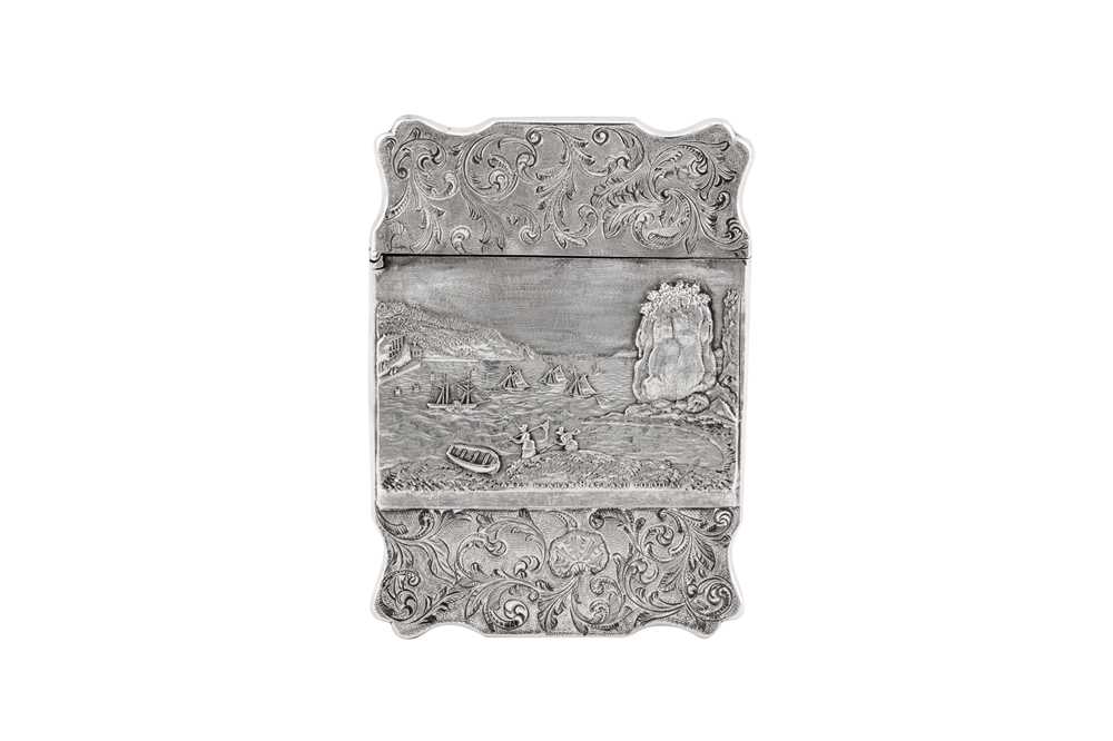 A rare Victorian sterling silver ‘castle top’ card case, Birmingham 1840 by Taylor and Perry - Image 4 of 4
