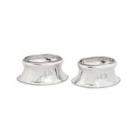 A pair of George II sterling silver trencher salts, London 1732 by Edward Wood (first reg. 18th Aug