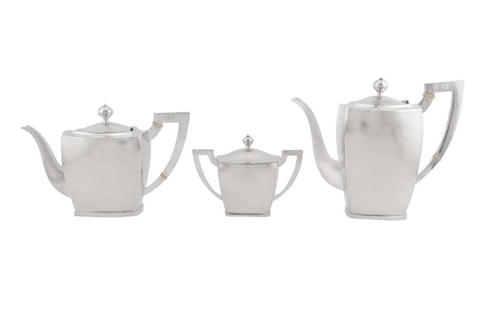 A cased early 20th century Chinese Export silver six-piece tea and coffee service, Shanghai circa 19 - Image 4 of 12