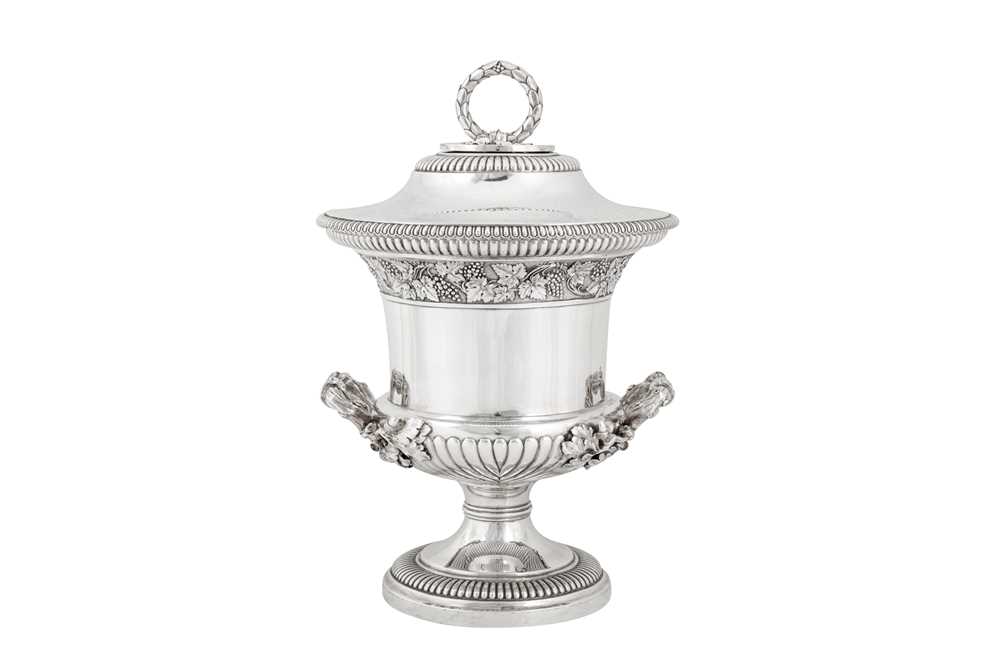 Salop and Welsh interest - A George III sterling silver twin handled cup and cover, London 1814 by P - Image 2 of 5