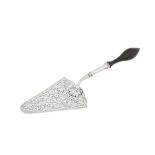 An early George III sterling silver fish slice, London 1762 by William Plumber