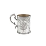 A Victorian sterling silver christening mug, London 1869 by messrs Barnard