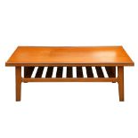 A 1960S MYER RECTANGULAR TEAK COFFEE TABLE