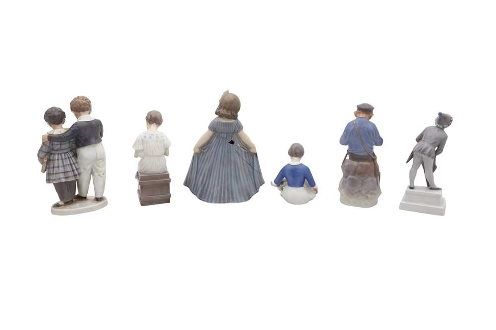 A COLLECTION OF SIX COPENHAGEN PORCELAIN FIGURES - Image 2 of 3