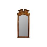 A CONTINENTAL WALNUT PIER MIRROR, EARLY 20TH CENTURY