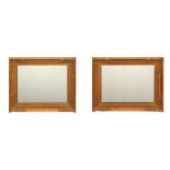 A PAIR OF GILTWOOD FRAMED WALL MIRRORS