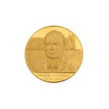 A COMMEMORATIVE WINSTON CHURCHILL MEDALLION