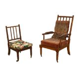 TWO BOBBIN TURNED CHAIRS