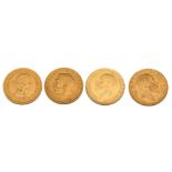 FOUR GOLD FULL SOVEREIGNS