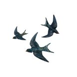 A SET OF THREE BESWICK SWALLOWS