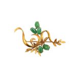 A JADE BROOCH