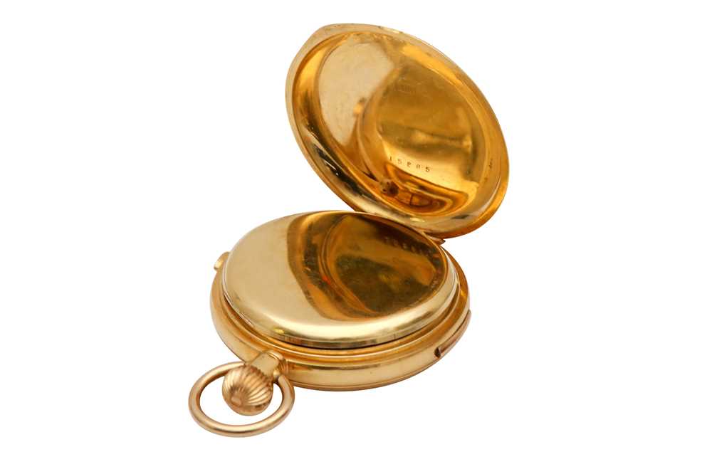 AN 18K GOLD SWISS FULL HUNTER REPEATER POCKET WATCH - Image 3 of 5