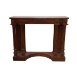 A 19TH CENTURY FLAME MAHOGANY CONSOLE TABLE