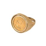 1/10th KRUGERRAND RING