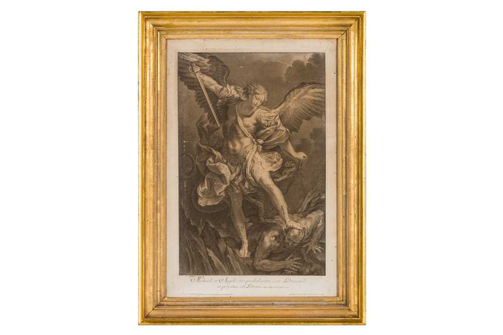 AN ITALIAN 18TH CENTURY PLAIN CARLO MARATTA GILDED FRAME