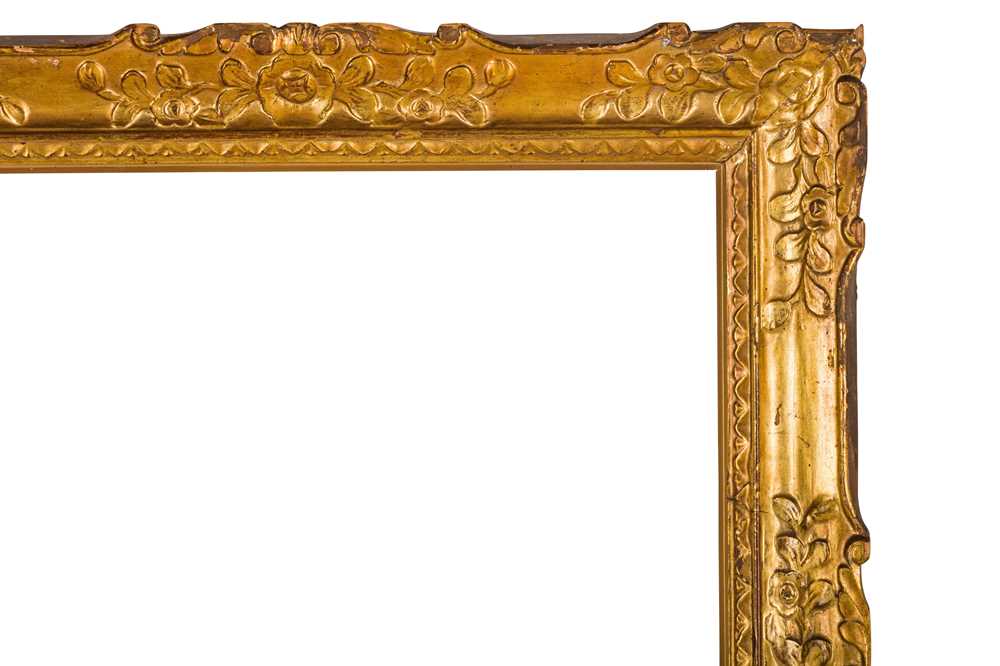 A PAIR OF EARLY 19TH CENTURY LOUIS XIV STYLE CARVED AND GILDED, CHINA TRADE FRAMES - Image 7 of 9