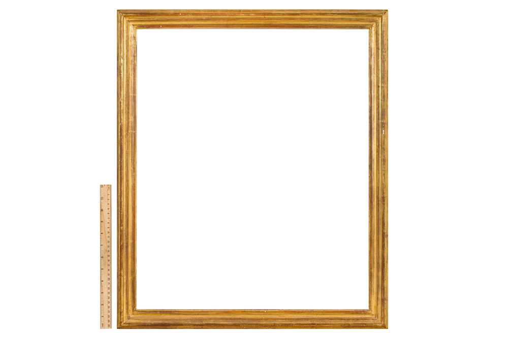 AN ITALIAN 18TH CENTURY STYLE PLAIN MOULDING CILDED FRAME - Image 4 of 4