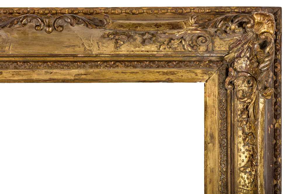 A CHINA TRADE LOUIS XIV STYLE CARVED AND GILDED FRAME - Image 2 of 4