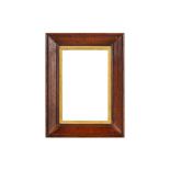 A 19TH CENTURY PLAIN MAHOGANY FORWARD FLAT FRAME