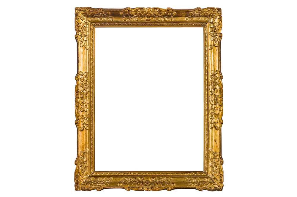 A PAIR OF EARLY 19TH CENTURY LOUIS XIV STYLE CARVED AND GILDED, CHINA TRADE FRAMES - Image 2 of 9