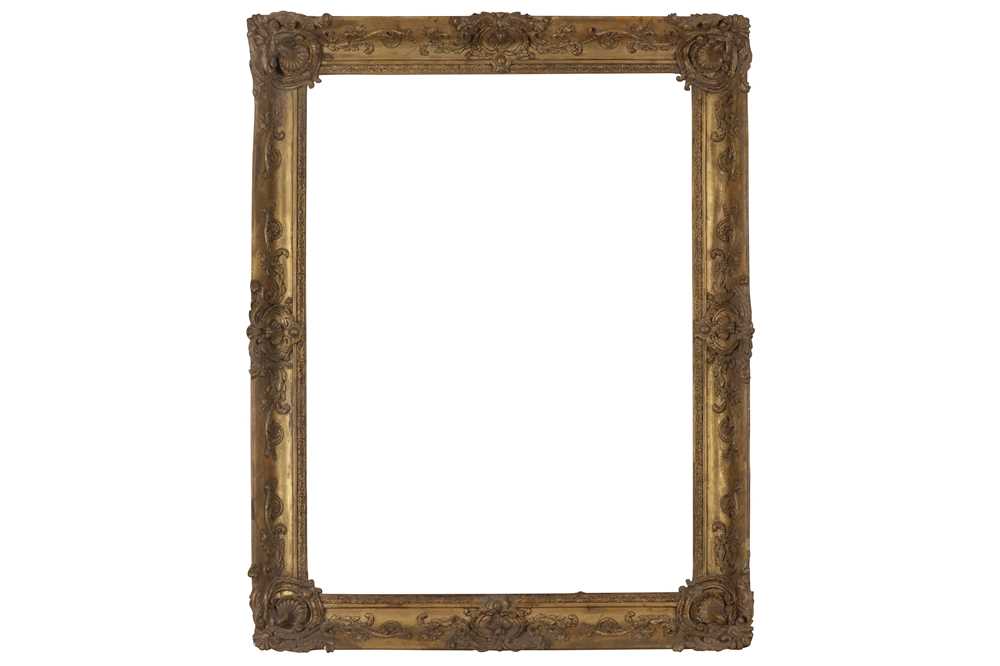 A FRENCH 19TH CENTURY LOUIS XIV GILDED COMPOSITION FRAME