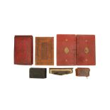 FIVE LEATHER BOOK BINDINGS AND A GILT AND TOOLED FLAP SECTION Iran and Ottoman Turkey, 18th and 19th