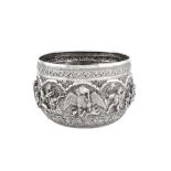 A BURMESE REPOUSSÉ SILVER BOWL Mandalay, Burma, late 19th century