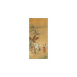 FOLLOWER OF TANG YIN 唐寅 （款）(China, 1470–1524) Figures in a garden 人物故事圖