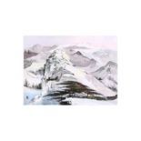 MANNER OF WU GUANZHONG 吳冠中 （款）(Yixing, China, 1919-2010) Mountain landscape 雪景山水