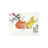 FU HUA 富華 (Beijing, China, b. 1928) Finger citron and blossom 歲朝清供