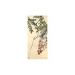 QI BAISHI 齊白石 (Xiangtan, China, 1864 - 1957) Grasshopper and wisteria